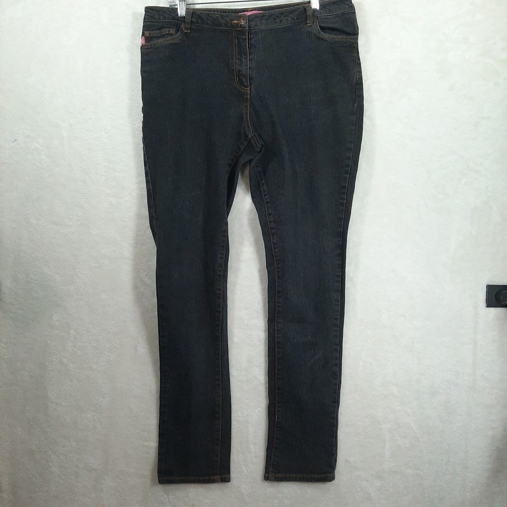 Woman Within Natural‎ Fit Dark Wash Skinny Jeans 16T Tall Stretch Denim
